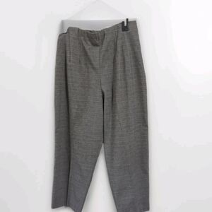 🩸Briggs New York Women's Dress Pants Gray Plaid Zipper Plus Elastic